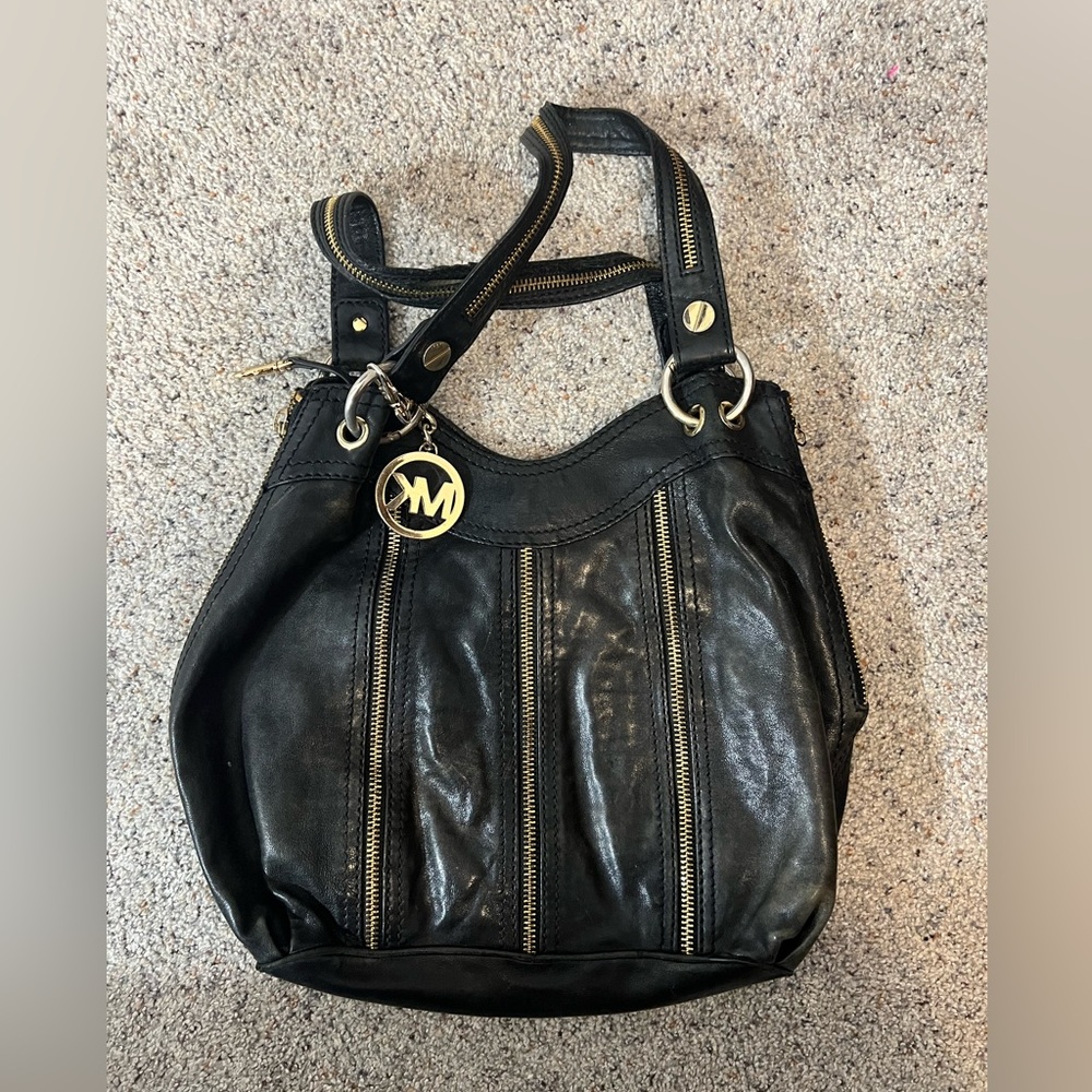 Michael kors smooth leather zipper Tote